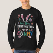 I m The Construction Bunny Festival Easter Egg Rab Tシャツ (正面)