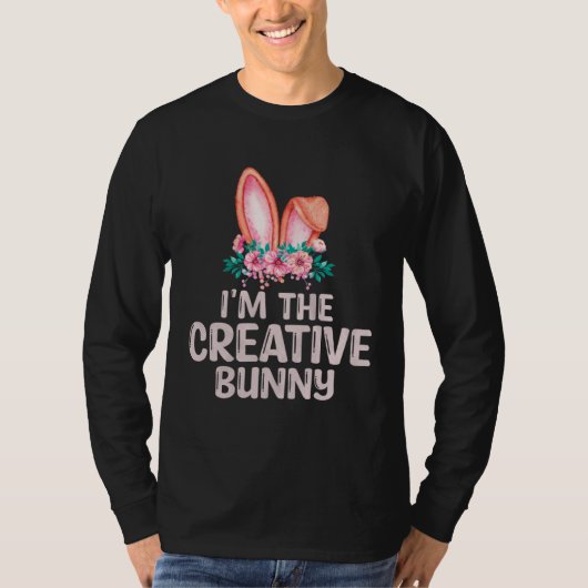 I m the Creative Bunny Matching Family Easter Part Tシャツ (正面)