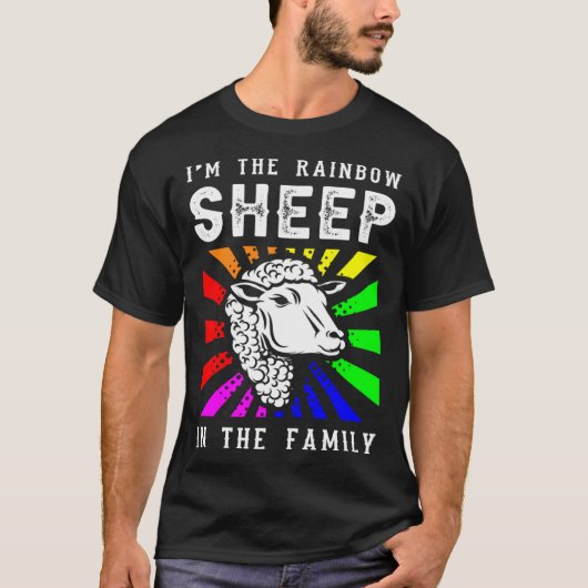 I m The Rainbow Sheep In The Family Transgender Ga Tシャツ (正面)