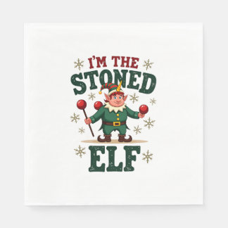 I�m The Stoned Elf Vintage Christmas Dabbing Unico スタンダードランチョンナプキン