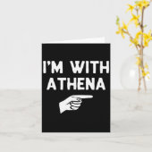 I’m With Athena Funny Halloween Matching Costume  カード (黄色い花)