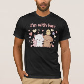 I’m with Her – Matching Valentine’s Day Couple Tシャツ (正面)