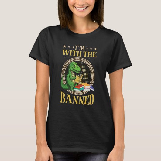 I m with The Banned Read Banned Books  BookWorm Tシャツ (正面)