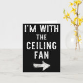 I’m With The Ceiling Fan Funny Halloween Couple Co カード (黄色い花)