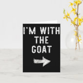 I’m With The Goat Funny Halloween Couple Costume  カード (黄色い花)