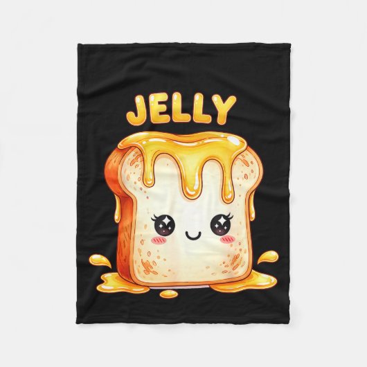 I’m With The Jelly Funny Matching Couple Cute Kawa フリースブランケット (正面)