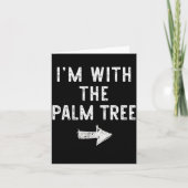 I’m With The Palm Tree Funny Halloween Couple Cost カード (正面)