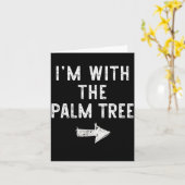 I’m With The Palm Tree Funny Halloween Couple Cost カード (黄色い花)