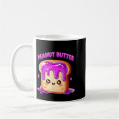 I’m With The Peanut Butter Funny Matching Couple C コーヒーマグカップ (左)