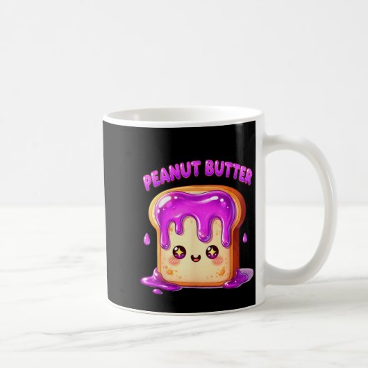 I’m With The Peanut Butter Funny Matching Couple C コーヒーマグカップ (右)