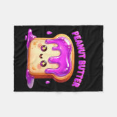 I’m With The Peanut Butter Funny Matching Couple C フリースブランケット (正面(横))