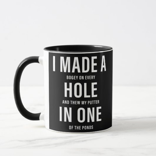 I Made A Hole In One Funny Golf Dad Lover Golfer マグカップ (左)