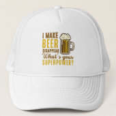 I Make Beer Disappear, Funny Beer Lover T-Shirt キャップ (正面)