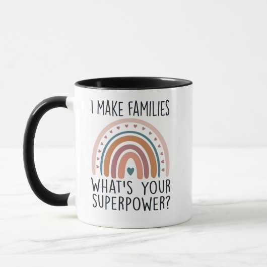 I Make Families What's Your Superpower Surrogacy  マグカップ (左)