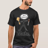 I Make Maker Woodworker BusyBodies Stick Figure Tシャツ (正面)