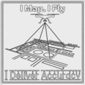 I map, I fly drone sticker シール (正面)