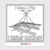I map, I fly drone sticker シール (シート)