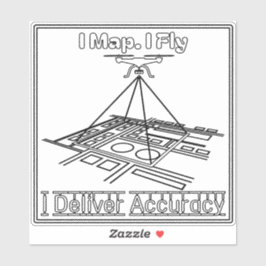 I map, I fly drone sticker シール