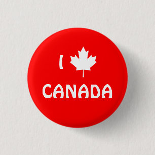 I Maple Leaf Canadaボタン 缶バッジ