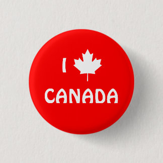 I Maple Leaf Canadaボタン 缶バッジ
