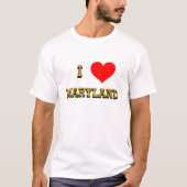 I ❤️ Maryland Custom T-Shirt  Tシャツ (正面)