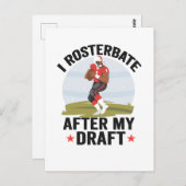 I masturbate After my Draft Funny Fantasy Football ポストカード (正面/裏面)