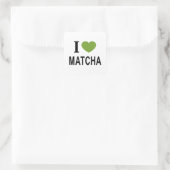 I MATCHA ❤️ I LOVE MATCHA IハートMATCHA スクエアシール (バッグ)