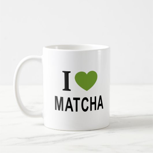 I MATCHA ❤️ I LOVE MATCHA I MATCHA I MATCHA COFFEE コーヒーマグカップ (左)