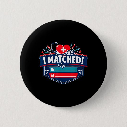 I Matched 缶バッジ (正面)