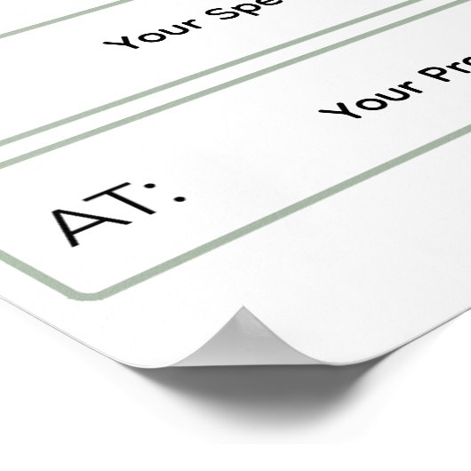 I Matched Sign | Personalized Medical School ポスター (角)