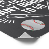 I May Be 70 Baseball Player 70th Birthday Party  ポスター (角)