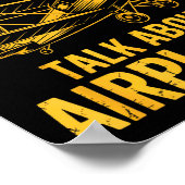 I May Sntaneously Talk About Airplanes Funny Airpl ポスター (角)