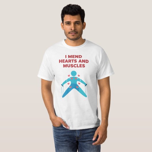 I Mend Hearts and Muscles Physical Therapist Valen Tシャツ (正面フル)