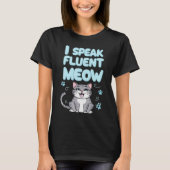 I Meow 話 Blk Womens Tシャツ (正面)