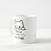 I Meow in My Free Time - おもしろい猫好き コーヒーマグカップ (正面左)