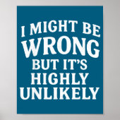 I Might Be Wrong But It's Highly Unlikely Sarcasti ポスター (正面)