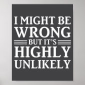 I Might Be Wrong But It's Highly Unlikely Sarcasti ポスター (正面)