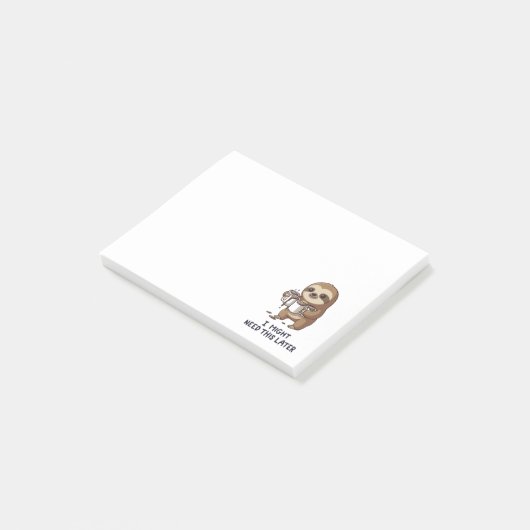 I Might Need Coffee Later - Lazy Sloth Humor ポストイット (アングル)