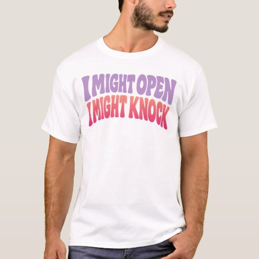 I Might Open I Might Knock Gay Hockey  Tシャツ (正面)