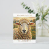 I Miss Ewe | Cute Keeping in Touch ポストカード (スタンド正面)