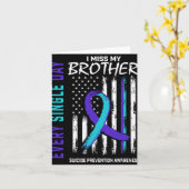 I Miss My Brother Suicide Awareness Prevention Ame カード (黄色い花)