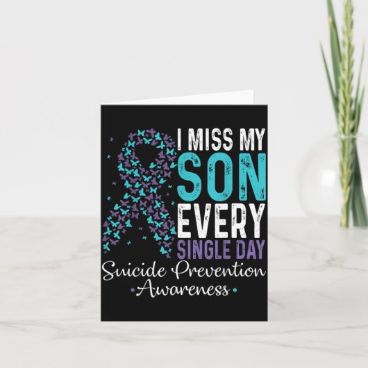I Miss My Son Every Single Day Suicide Prevention  カード (正面)