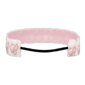 「I Miss You」：かわいい寝猫のカップケーキアート アスレチックヘッドバンド (裏面)