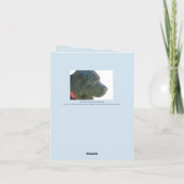 "I Miss You" Beautiful,Sad-looking Newfie Dog カード (裏面)