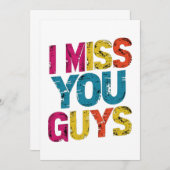 I miss you guys サンキューカード (正面/裏面)
