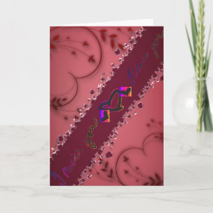 I miss you I love you Greeting Card for Valentines シーズンカード