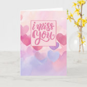 I Miss You - with hearts カード (黄色い花)