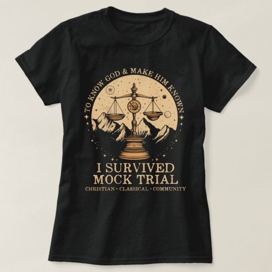 I Mock Trial Challenge B CC生き延びの会話 Tシャツ (デザイン正面)