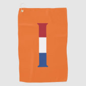 I MonogramはNLDフラグ上またはgtcnt上にオーバーレイ ゴルフタオル (正面)