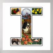 I Monogram独自の7カスタム枚の写真コラージュを作成 ポスター (正面)